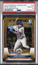 2023 BOWMAN MEGA BOX CHROME GOLD REFRACTOR MARK VIENTOS ROOKIE RC 29/50 PSA 10