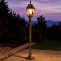 AußEnlampe Wegeleuchte Stehlampe Antik Laterne Bronze Gartenlampe HöHe 120Cm