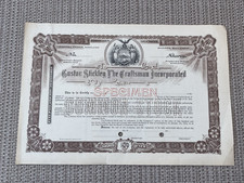 Unusual Arts & Crafts Gustav Stickley Craftsman Furniture Stock Certificate on The Hot Collector