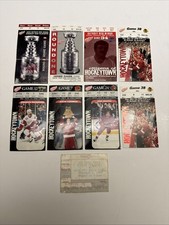 Lot Of 9 Detroit Red Wing Ticket Stubs With Steve Yzerman