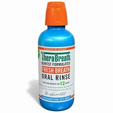 TheraBreath Fresh Breath 16oz Ice Mint Oral Rinse 🆓🚚🔥