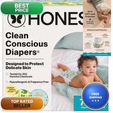 The Honest Company Disposable Daytime Diapers Up To 100 Leak Protection