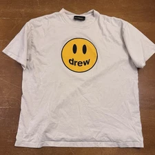 Drew House T Shirt Mens Large Beige Smiley Graphic Casual