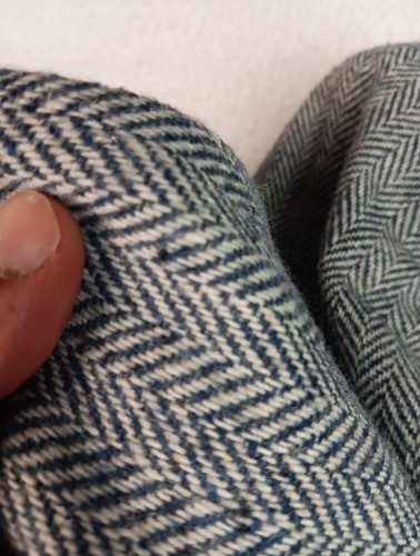 Oakton Ltd. Tweed Wool Blend Mens 46R Sport Coat Grey Blazer Herringbone - Picture 21 of 22