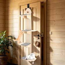 Door Mounted Vertical Cat Tree, 4-Tier Cat Tree, Door Hanging Cat Climber 170cm