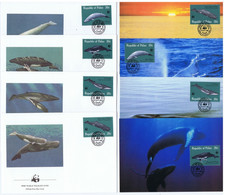 WWF 1983 Palau Wale Mi. Nr. 20-23 - 4 Ersttagsbriefe + 4 Maximumkarten