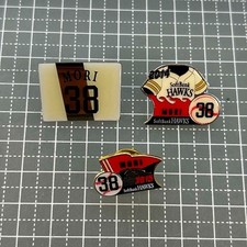 YuiMori Fukuoka SoftBank Hawks Baseball Pin, Badge, 38mm Used FFB