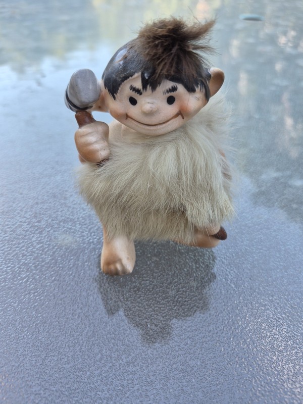 1960's VINTAGE CAVEMAN - 3 1/2" Anco Troll Doll - MADE IN JAPAN 