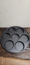Cast Iron Biscuit Muffin Mold Pan Set (2 Pans) – 7-Hole Unbranded Bakeware