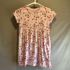 The World Of Strawberry Shortcake Dress Girl's Pink Short Sleeve Size Medium 7-8