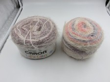 TWO Caron Latte Cakes Yarn Blackberry 8.8oz 530yd Bulky 5 Acrylic Nylon Fluffy