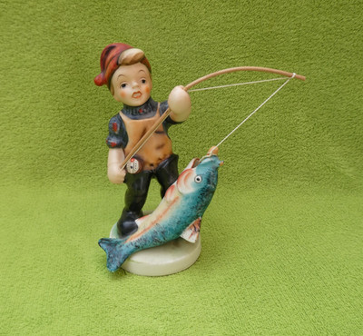 Friedel Angler Figur Vintage