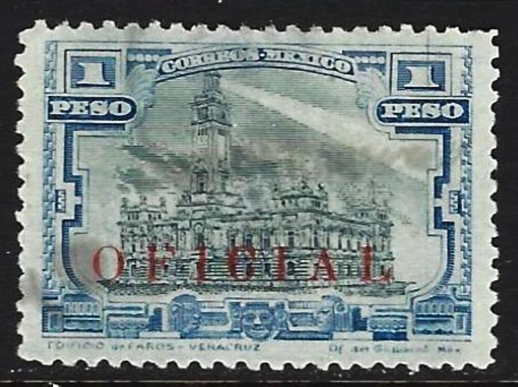 MEXICO 1919  SCOTT O133  1p OFFICIAL USED