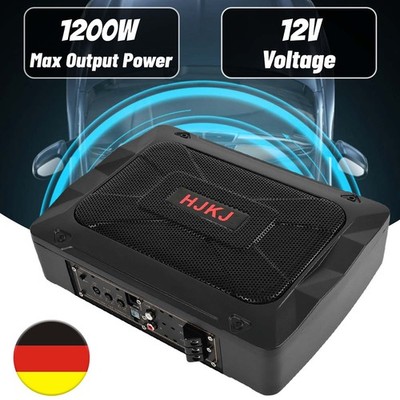 10'' Auto Aktiv-Subwoofer Kompakt Untersitz Subwoofer Bassbox Audio mit Kabelset
