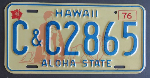 HAWAII BICENTENNIAL CITY & COUNTY - HONOLULU / OAHU license plate 1976