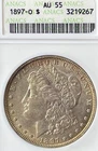 1897-O Morgan Silver Dollar $1, ANACS AU55 (58?)