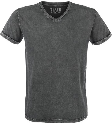 Black Premium by EMP Herren graues Vintage T-Shirt mit V-Ausschnitt