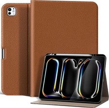 XFYKJIN iPad Pro 13" Case 2024/2025 M4/M5 Leather Folio Cover w/ Pencil Holder