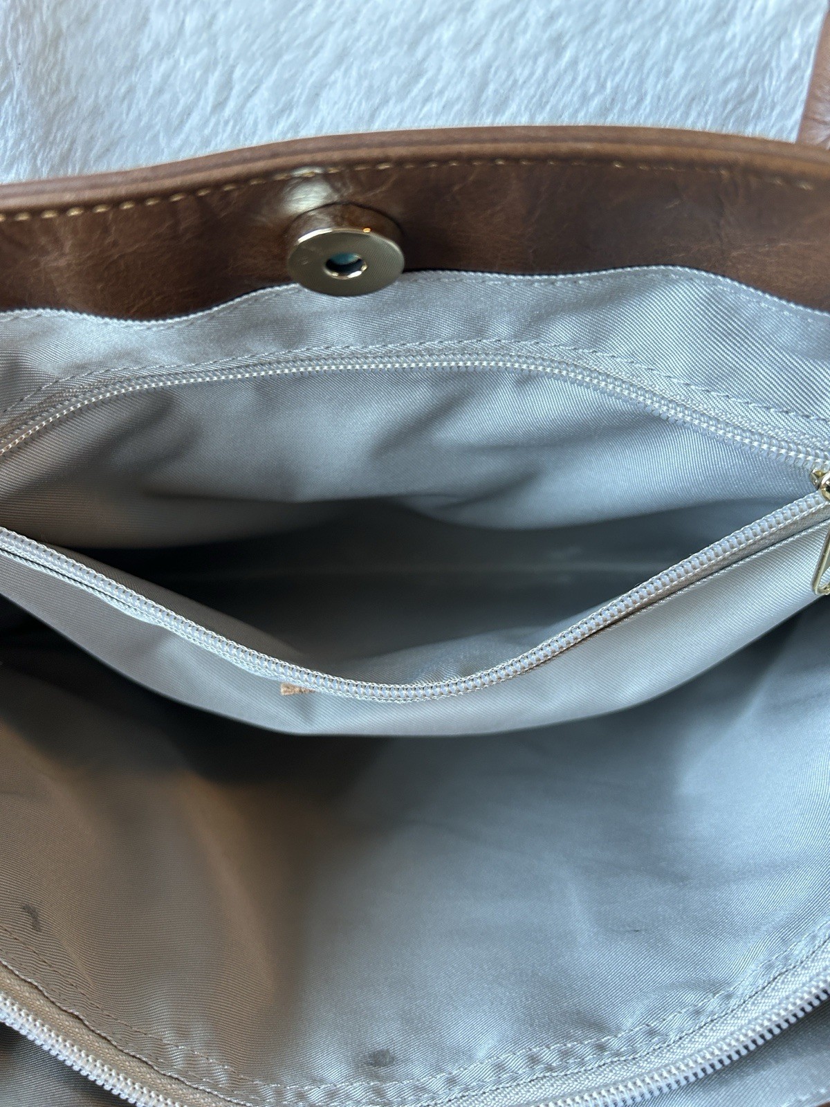 Ameri Leather Brown Tote Bag Shoulder Handbag 15”… - image 8