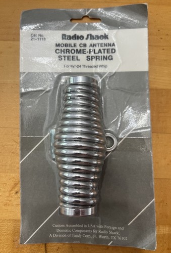Radio Shack Mobile CB Antenna Chrome Plated Steel Spring 21-1118 NEW ORIGINAL