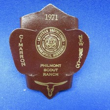 Boy Scout 1971 Philmont Scout Ranch Lutheran Brotherhood Neckerchief Slide 269C1