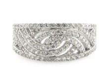 Sterling Silver 925 ladies C Z Swirl Cocktail...