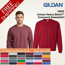 Gildan 18000 Unisex Heavy Blend Fleece Crewneck Sweatshirt Classic Fit Pullover