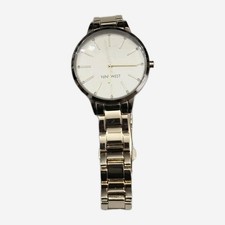 Nine West Gold Watch with stones on the Dial. Works!