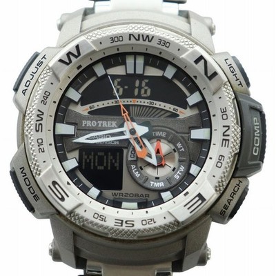 Casio PRO TREK PRG-280D Silver Quartz Ana-Digi Watch with Date Calendar & Twin