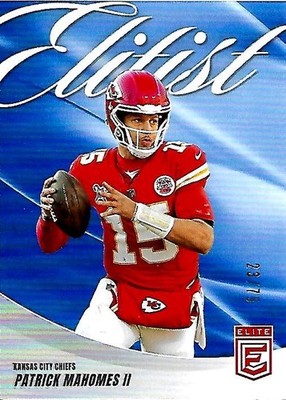 Patrick Mahomes 2025 Donruss Elite Blue Foil Elitist Insert /75 - KC Chiefs