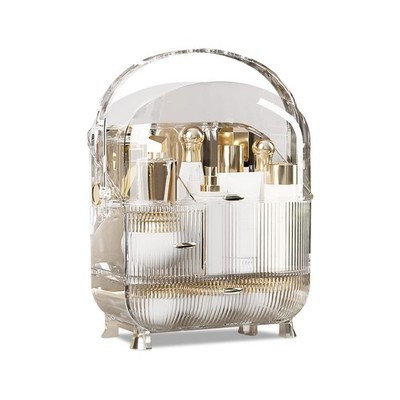 Ergocar Multi-Function Make Up Case Dustproof Cosmetic High Translucent White