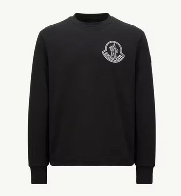 Authentic Moncler Men's Logo Patch Sweatshirt (Black) Size Medium New W Tags