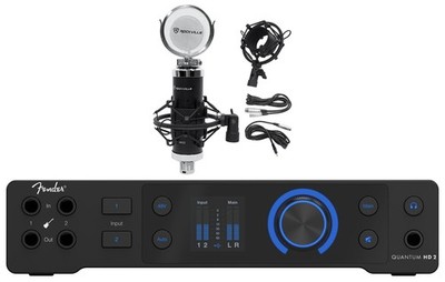 Fender Quantum HD 2 USB-C Studio Recording Audio Interface 20x24+Microphone