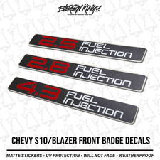 1982-1993 Chevy S10 Truck 2.5 2.8 4.3 Fuel Injection Engine Front Badge Sticker