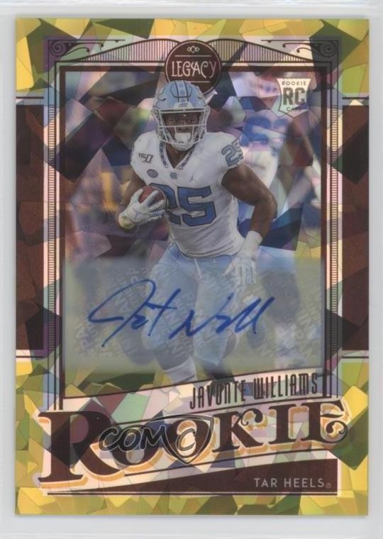 2021 Panini Legacy Rookies 21/25 Javonte Williams #166 Rookie Auto RC 0l8