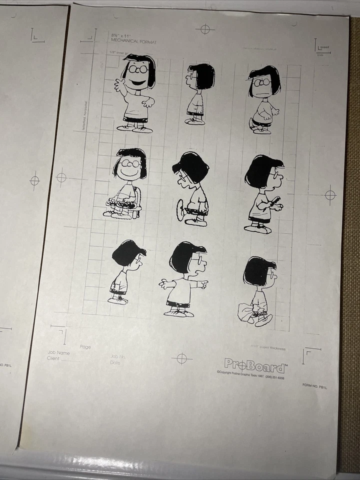 PEANUTS animation Cel CHARLES SCHULZ Publicity Art vintage Cartoons ORIGINAL I24 - Image 2 of 4