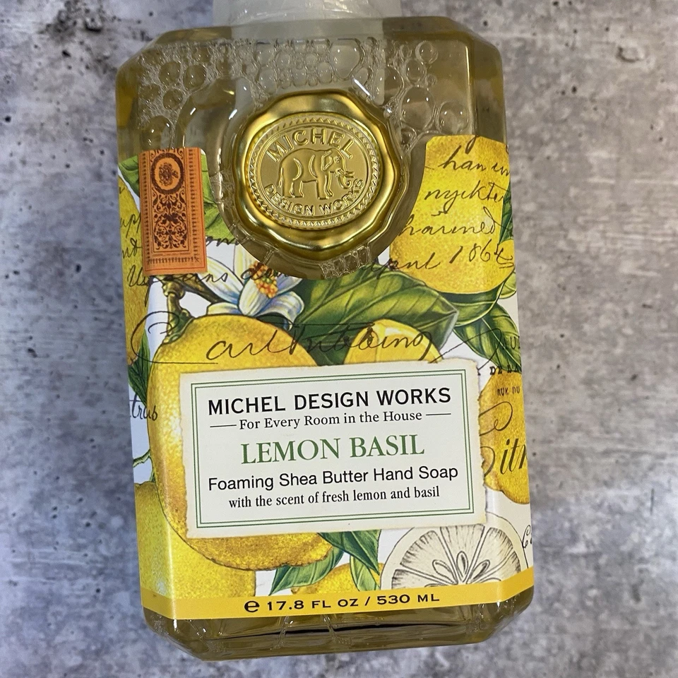 Jabón de manos espumoso Michel Design Works ALBAHACA LIMÓN 530 ml manteca de karité lavado Foto 3 de 4