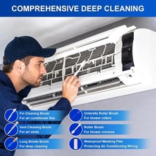 13Pcs Mini Split Cleaning Kit Bag with 2L High Pressure Sprayer, Air Conditioner