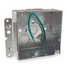 Raco 232H Electrical Box, 30.3 Cu In, Square Box Type, 2 Gangs, Galvanized