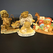 Cherished Teddies Christmas Lot of 3 Bear Figurines Elijah Tessa Hillman 2003