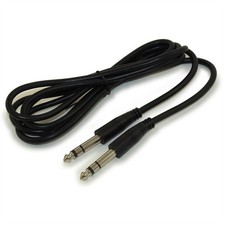 6ft 1/4inchinch Stereo TRS Phono Cable Male to Male 28AWG Nickel Plated