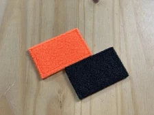 Removable Magnetic Patch 2” X 3” (Medium 5cm x 8cm) Magnepatch V2 Orange/Black