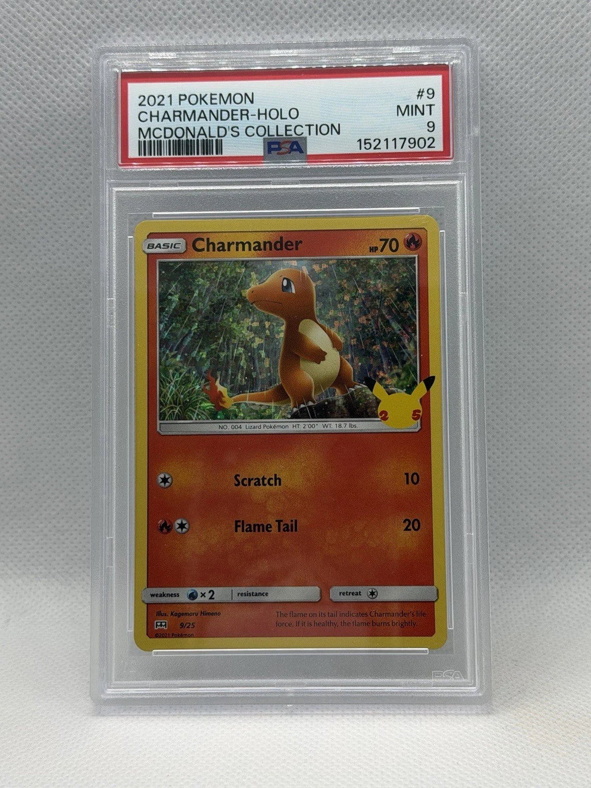 2021 Pokemon McDonalds Charmander Holo PSA 9 MINT