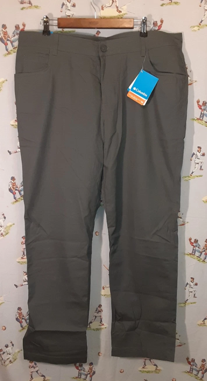 🌄 Columbia Brownsmead 5 Pocket Pants Mens 40x32 Gray Lightweight Outdoor Casual
