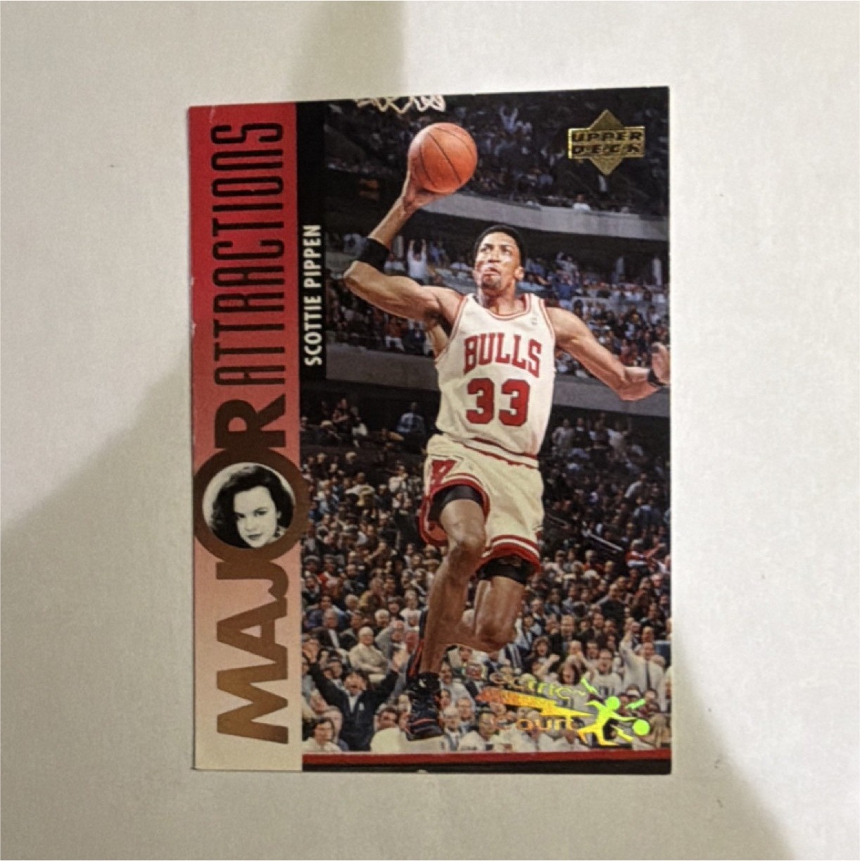 Upper Deck Major Attractions Electric Court Scottie Pippen Bulls #338 1995-96 N…