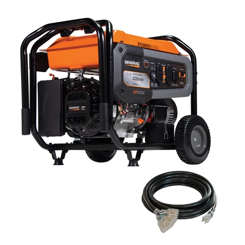 Generac GP9200E 9200W Gas Generator 11250W Peak Electric Start COsense + Cord