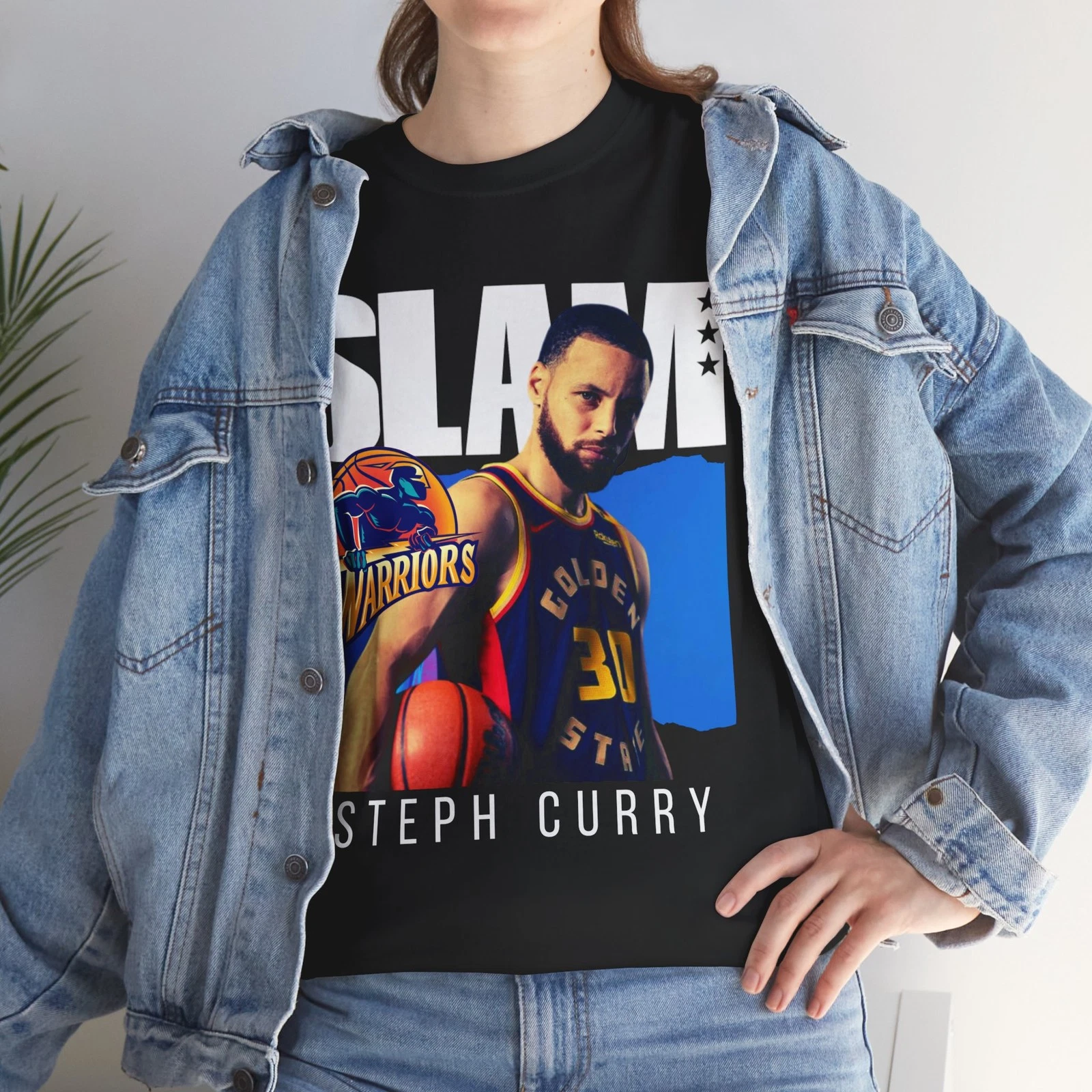 Stephen Curry GSW Slam Cover T-Shirt