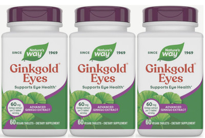 Nature's Way, Ginkgold Eyes, 60 Vegan Tablets *****3 PACK********