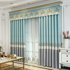 Tenda Ricamata Patchwork Per Soggiorno Oscurante Finestra Drape Tendaggi