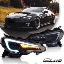 Projector Headlights w/Sequential Turn For 13-20 Scion FRS/Toyota 86/Subaru BRZ